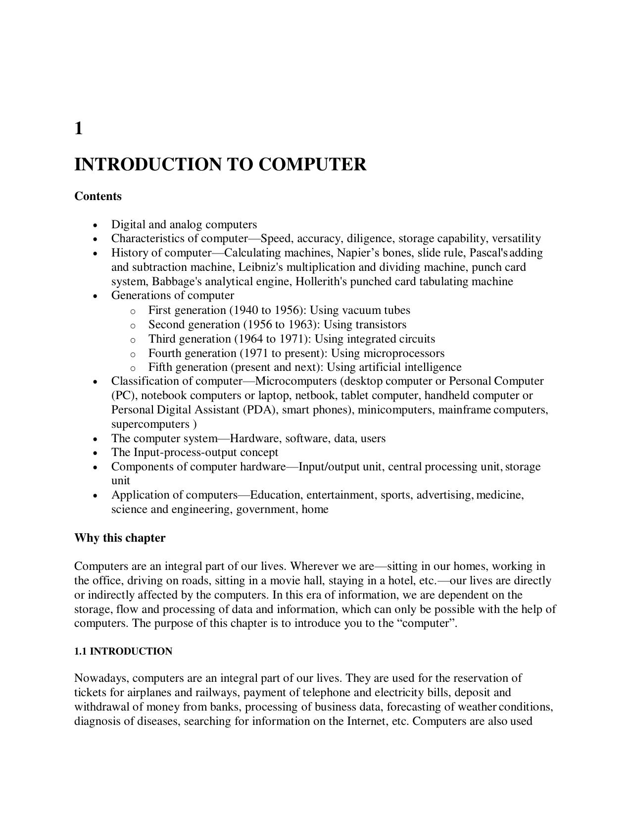 introduction to computer-notes